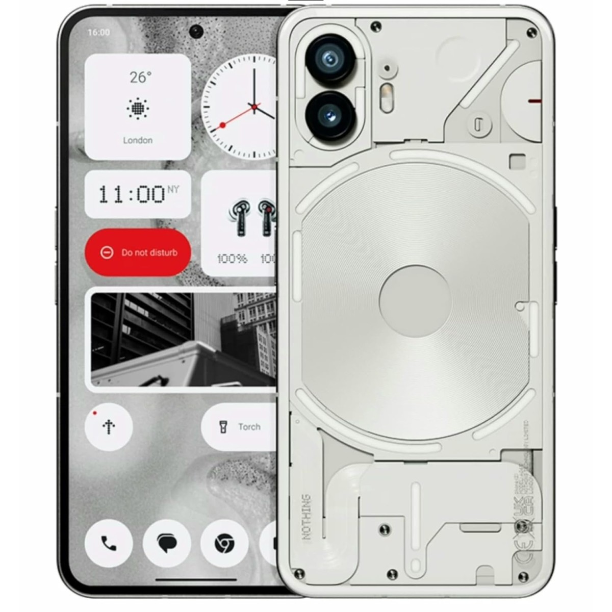 Nothing Phone (2) 白 12GB/512GB 美品 付属品未使用 Nothing Phone 2 5G (White, 12GB RAM, 512GB Storage) Refurbished